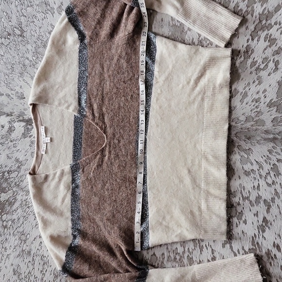 Veronica Beard Miley Colorblock Metallic Pullover Sweater SzM - Picture 4 of 8